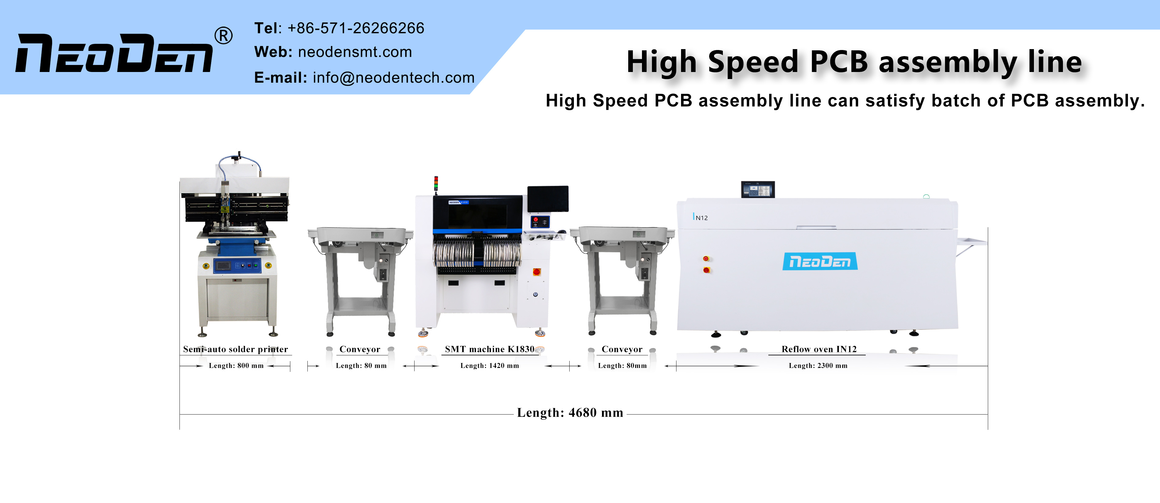 Linea di assemblaggio di PCB ad alta velocità