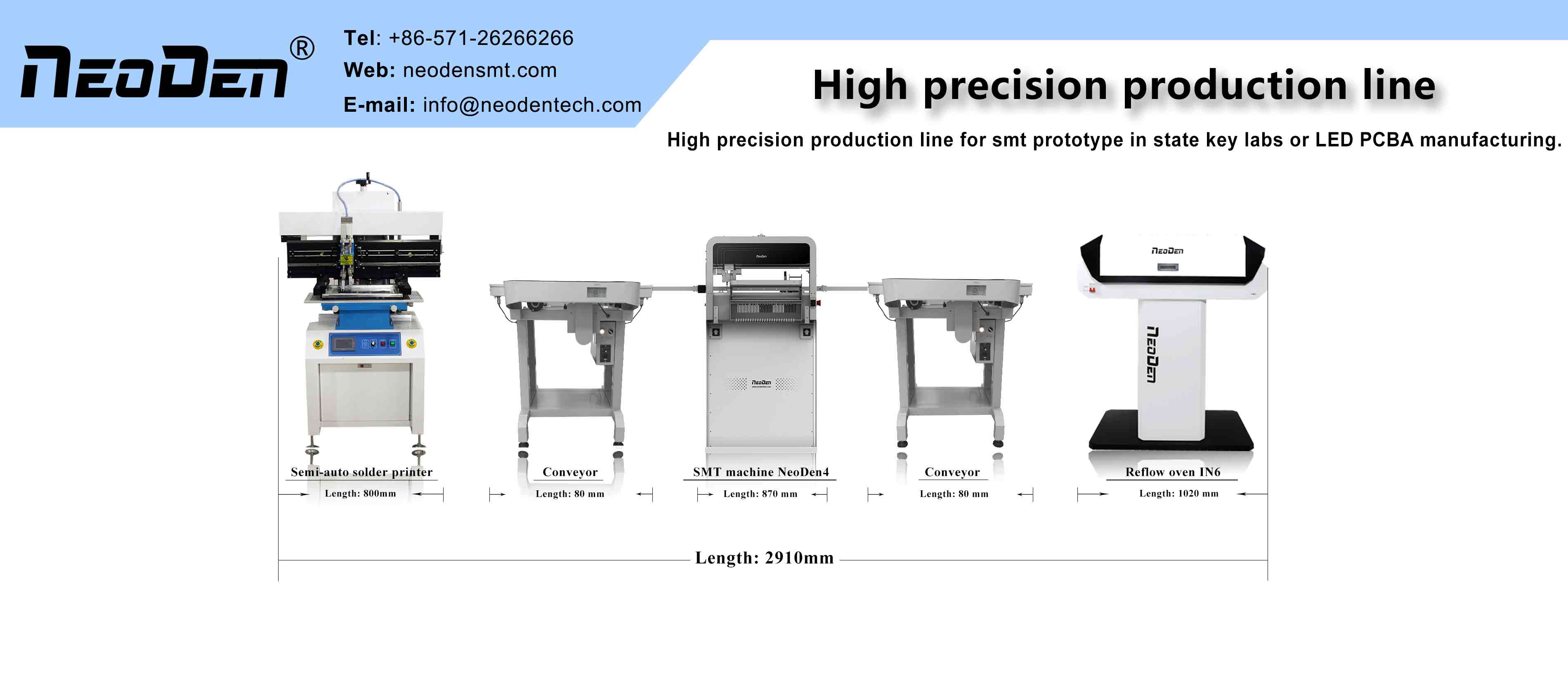 Linea di macchina di pick and place SMT di alta precisione